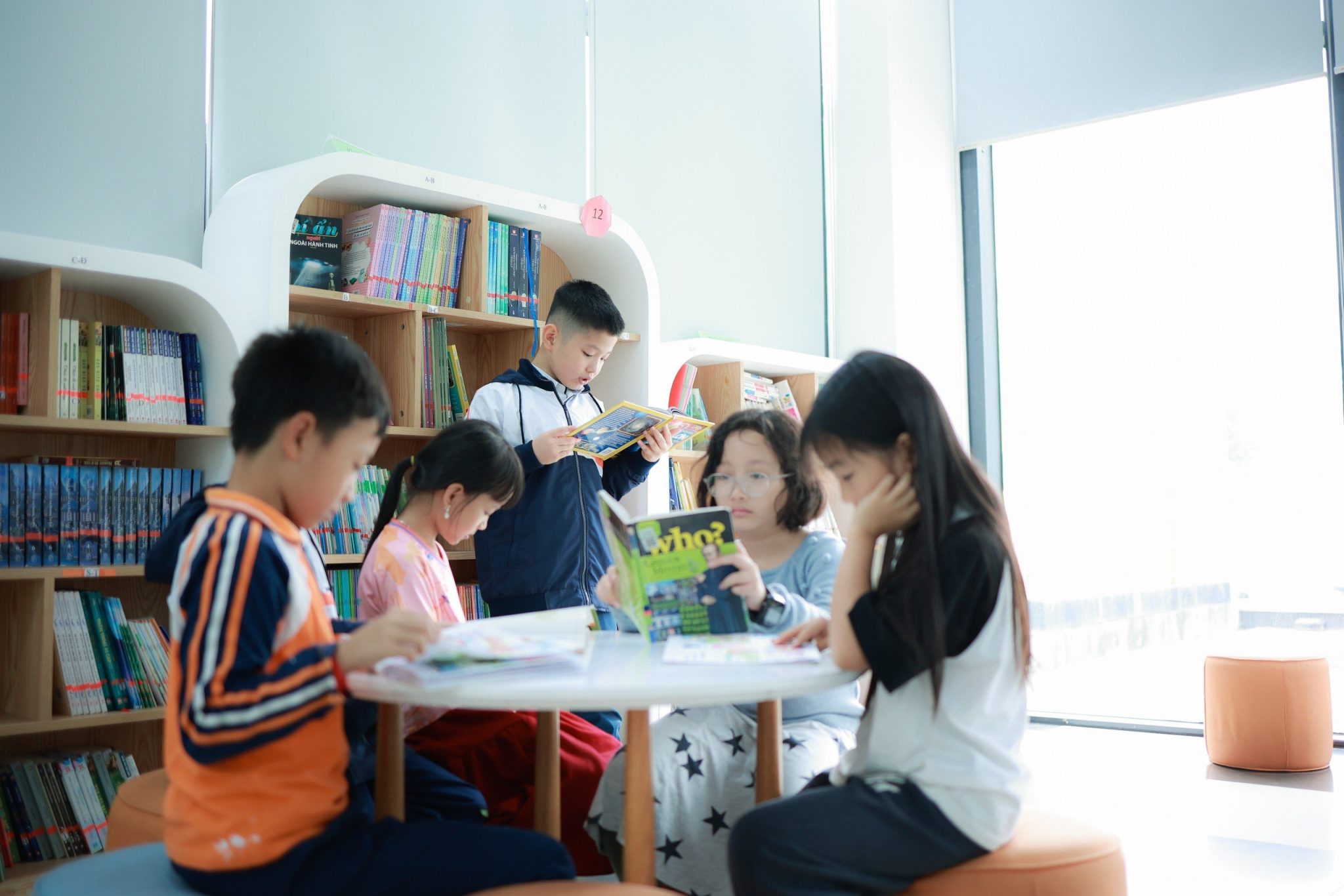 The Phenikaa Primary School Book Club operates in the school's modern library.
